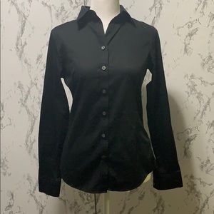 Banana Republic Black Non-Iron Fitted Shirt
